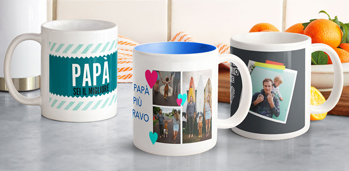 Crea la tua tazza di design per la festa del papà
